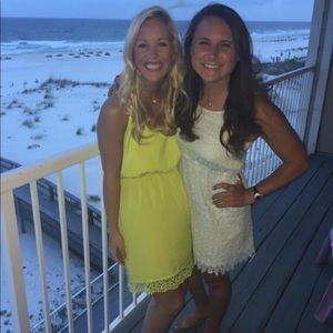 Neon Yellow/Green Lowback Dress